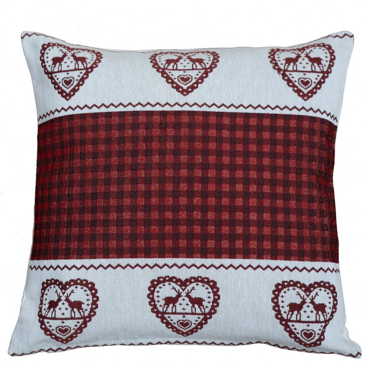 50r_40x40 kissenhülle_karo rot_gross